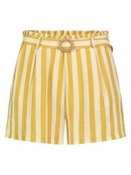 Sublevel Szorty w kolorze żółto-beżowym rozmiar: L. Brązowe szorty damskie Sublevel, bez wzorów, z tkaniny. Za 60.99 zł.