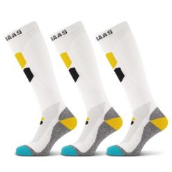 Skarpety narciarskie Poederbaas Technical Bamboo Freeride 3 pary. Białe skarpetki damskie POEDERBAAS, bez wzorów, z elastanu. W wyprzedaży za 286.22 zł.