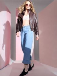 Jeansy straight z falbanką na nogawce - niebieski. Niebieskie jeansy damskie Sinsay. Za 59.99 zł.