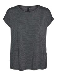 Vero Moda Koszulka w kolorze antracytowym rozmiar: XS. Czarne bluzki damskie Vero Moda, s, bez wzorów, z wiskozy, bez kołnierzyka, bez ramiączek. Za 52.67 zł.