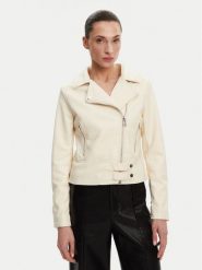 Rinascimento Kurtka z imitacji skóry CFC0119619003 Écru Regular Fit. Kurtki damskie Rinascimento, l, bez wzorów, ze skóry, bez kaptura. Za 289.99 zł.