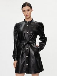 Custommade Sukienka skórzana Lanette 999418461 Czarny Regular Fit. Czarne sukienki damskie Custommade, bez wzorów, ze skóry, bez ramiączek. Za 2,439.00 zł.