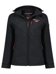 Geographical Norway Kurtka softshellowa "Tacer" w kolorze czarnym rozmiar: S. Czarne kurtki sportowe damskie Geographical Norway, s, bez wzorów, bez kaptura. Za 180.49 zł.