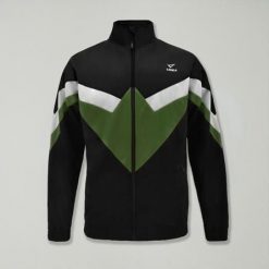 Lekka kurtka Loose do biegania czarno-militarnie zielona. Czarne kurtki sportowe damskie LEGEA, bez wzorów. Za 116.00 zł.