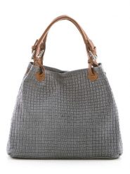 Lucca Baldi Skórzana torebka "Fosdinovo" w kolorze szarym - 45 x 37 x 15 cm rozmiar: onesize. Szare torebki klasyczne damskie Lucca Baldi, z materiału, przez ramię, bez dodatków. Za 260.99 zł.