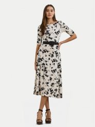LAUREN RALPH LAUREN Sukienka codzienna 250964093001 Biały Regular Fit. Białe sukienki damskie Lauren Ralph Lauren, bez wzorów, z bawełny, bez ramiączek. Za 549.99 zł.