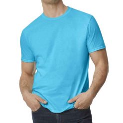 Koszulka Softstyle EZ Unisex Dla Dorosłych. Zielone bluzki damskie GILDAN, xl, bez wzorów, sportowe, bez kołnierzyka, bez ramiączek. Za 38.99 zł.