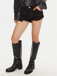 One Teaspoon Szorty jeansowe Bandit 22620C Czarny Relaxed Fit. Czarne szorty damskie One Teaspoon, bez wzorów, z bawełny. Za 419.99 zł.