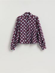 Koszula z modalem - wielobarwny. Koszule damskie Reserved, l, bez wzorów, z tkaniny, bez kołnierzyka, bez ramiączek. Za 139.99 zł.