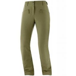 Spodnie zimowe na narty i snowboard damskie Salomon EDGE. Zielone spodnie sportowe damskie Salomon, na zimę, m, bez wzorów, z elastanu, narciarskie. Za 299.00 zł.