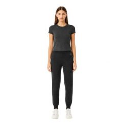 Spodnie turystyczne damskie Lacoste. Czarne spodnie sportowe damskie Lacoste, na lato, uniwersalny, z aplikacjami, z dresówki, trekkingowe. Za 467.00 zł.