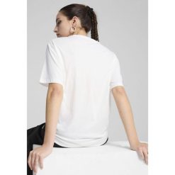 Damska koszulka o luźnym kroju ESS PUMA White. Białe bluzki damskie Puma, m, bez wzorów, bez kołnierzyka, bez ramiączek. Za 99.99 zł.