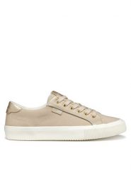 Geox Sneakersy D Emmeleny D550UA 011BC C5000 Beżowy. Brązowe obuwie sportowe damskie Geox, z materiału, bez zapięcia. Za 349.99 zł.