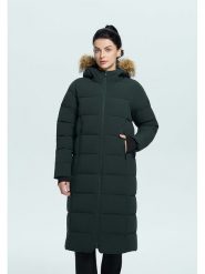 Icepeak Płaszcz pikowany "Brilon" w kolorze ciemnozielonym rozmiar: 44. Zielone płaszcze damskie Icepeak, bez wzorów, bez kaptura. Za 556.99 zł.