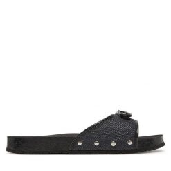 Klapki Scholl. Czarne klapki damskie Scholl, bez wzorów, bez obcasa, bez zapięcia. Za 226.99 zł.