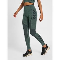 Damskie wysokie legginsy Hummel MT Aly. Zielone legginsy damskie Hummel, xs, bez wzorów, z dzianiny. Za 186.40 zł.