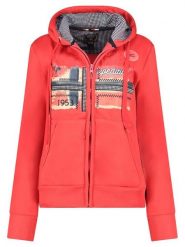 Geographical Norway Bluza "Farlotte" w kolorze czerwonym rozmiar: S. Czerwone bluzy damskie Geographical Norway, s, z aplikacjami, bez kaptura. Za 140.53 zł.