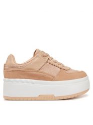 Guess Sneakersy FLPR2D FAL12 Beżowy. Brązowe obuwie sportowe damskie Guess, ze skóry, bez zapięcia. Za 359.99 zł.