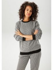 Aniston Bluza w kolorze czarno-białym rozmiar: 42. Białe bluzy damskie Aniston, bez wzorów, bez kaptura. Za 78.47 zł.