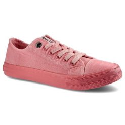 Czerwone Trampki Big Star Damskie Lekkie Obuwie. Czerwone trampki damskie Big Star, bez wzorów, z gumy, bez zapięcia. Za 99.99 zł.