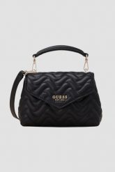 GUESS Czarna pikowana torebka damska Mini. Czarne torebki klasyczne damskie Guess, z materiału, na ramię, pikowane, bez dodatków. W wyprzedaży za 454.99 zł.