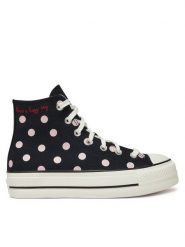 Converse Trampki Chuck Taylor All Star Lift Platform Polka Dots A10688C Czarny. Czarne trampki damskie Converse, bez wzorów, z materiału, bez zapięcia. Za 289.99 zł.