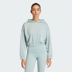 Bluza Yoga Cover-Up. Zielone bluzy damskie Adidas, s, bez wzorów, bez kaptura. Za 259.00 zł.