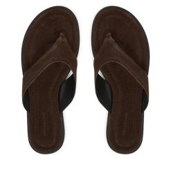 Japonki Vagabond Shoemakers. Brązowe klapki damskie Vagabond Shoemakers, bez wzorów, bez obcasa, bez zapięcia. Za 389.99 zł.