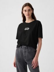 GAP Koszulka w kolorze czarnym rozmiar: XXL. Czarne bluzki damskie GAP, xxl, bez wzorów, z bawełny, bez kołnierzyka, bez ramiączek. Za 92.21 zł.
