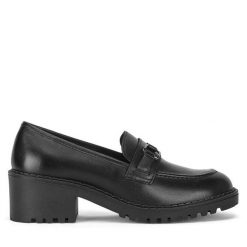 Półbuty Lasocki. Czarne czółenka damskie Lasocki, bez wzorów, bez obcasa, na obcasie. Za 239.99 zł.