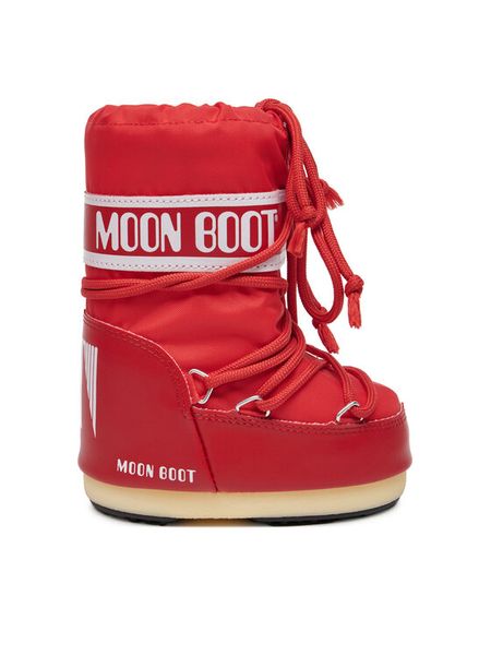 Moon Boot Śniegowce 80D1400440 S Czerwony. Czerwone kozaki dziewczęce Moon Boot, bez wzorów, ze skóry, bez obcasa, bez zapięcia. Za 399.99 zł.