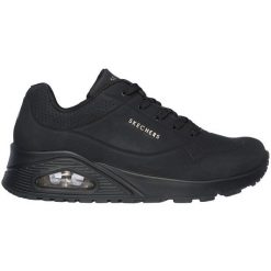 Adidasy Skechers Stand On Air, Kobiety. Czarne obuwie sportowe damskie Skechers, z materiału, bez zapięcia, trekkingowe. Za 376.00 zł.