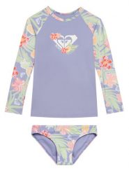 Roxy Komplet t-shirt i kąpielówki ERLWR03330 Niebieski. Niebieskie koszulki i t-shirty dziewczęce Roxy, bez wzorów, z syntetyku, bez kołnierzyka, bez ramiączek. Za 179.99 zł.