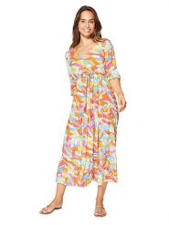 Ipanima Sukienka ze wzorem rozmiar: 34/36. Sukienki damskie Ipanima, bez wzorów, z wiskozy, bez ramiączek. Za 108.99 zł.