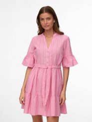 Vero Moda Sukienka w kolorze jasnoróżowym rozmiar: XS. Różowe sukienki damskie Vero Moda, bez wzorów, z bawełny, bez ramiączek. Za 106.87 zł.