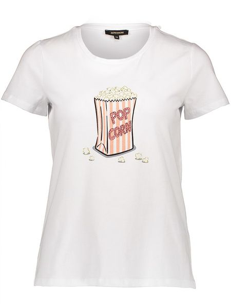 More & More Koszulka w kolorze białym rozmiar: 40. Białe bluzki damskie More & More, bez wzorów, bez kołnierzyka, bez ramiączek. Za 56.99 zł.