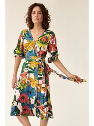 TATUUM Sukienka ze wzorem rozmiar: 40. Sukienki damskie TATUUM, bez wzorów, z tkaniny, klasyczne, bez ramiączek. Za 119.12 zł.