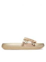 MICHAEL Michael Kors Klapki 40R5SPFA1M Złoty. Żółte klapki damskie MICHAEL Michael Kors, bez wzorów, ze skóry, bez obcasa, bez zapięcia. Za 259.99 zł.