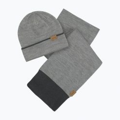 Zestaw czapka + szalik Musto Tipped Beanie & Scarf Gift Set. Szare czapki damskie Musto, bez wzorów. Za 189.99 zł.