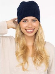 Zwillingsherz Kaszmirowa czapka w kolorze granatowym rozmiar: onesize. Niebieskie czapki damskie Zwillingsherz, bez wzorów, z kaszmiru. Za 223.46 zł.