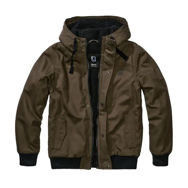 Kurtka Brandit Essential. Zielone kurtki damskie Brandit, xl, bez wzorów, z bawełny, z kapturem. Za 549.10 zł.