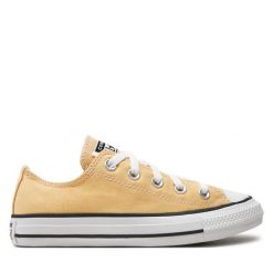 Trampki Converse. Żółte trampki damskie Converse, bez wzorów, bez zapięcia. Za 219.99 zł.