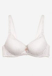 Jasnobeżowy Koronkowy Biustonosz Push Up Vectora. Brązowe biustonosze Born2be, bez wzorów, z koronki. Za 34.99 zł.