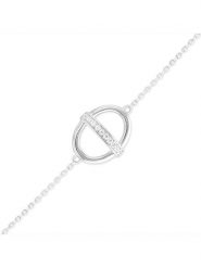 Eclat d'Argent Srebrna bransoletka z elementem ozdobnym rozmiar: onesize. Szare bransoletki damskie Eclat d'Argent, srebrne. Za 82.99 zł.