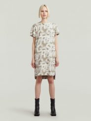 G-Star Sukienka w kolorze beżowo-białym rozmiar: XXS. Białe sukienki damskie G-Star, bez wzorów, z bawełny, retro, bez ramiączek. Za 143.99 zł.