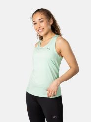 KARI TRAA Top sportowy "Nora 2.0" w kolorze jasnozielonym rozmiar: XL. Zielone koszulki sportowe damskie Kari Traa, xl, bez wzorów, z materiału, bez ramiączek, outdoorowe. Za 87.81 zł.