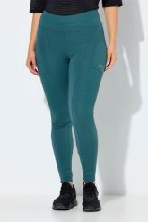 Damskie Legginsy sportowe dżersej termiczny wysoki stan z recyklingu. Niebieskie legginsy damskie Ulla Popken, plus size, bez wzorów, z dżerseju. Za 239.99 zł.