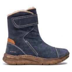 Botki Josef Seibel. Niebieskie botki damskie Josef Seibel, bez obcasa, na płaskiej podeszwie, bez zapięcia. Za 419.99 zł.