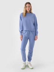 4F Spodnie dresowe joggery damskie - niebieskie XS. Niebieskie spodnie dresowe damskie 4F, bez wzorów, z bawełny. W wyprzedaży za 59.99 zł.