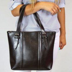 Torebka skórzana elegancka DAN-A T251 czekoladowa. Brązowe torebki klasyczne damskie DAN-A, ze skóry, duże, bez dodatków. Za 349.99 zł.
